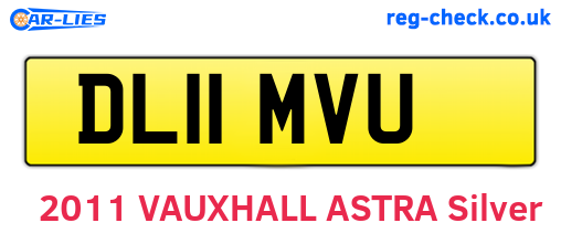 DL11MVU are the vehicle registration plates.
