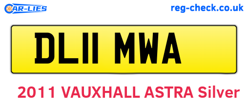 DL11MWA are the vehicle registration plates.