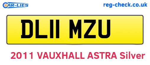 DL11MZU are the vehicle registration plates.
