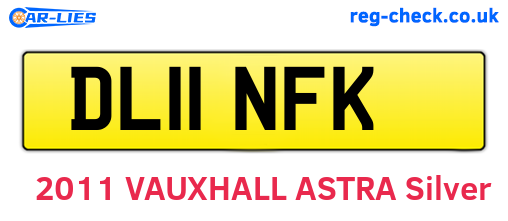 DL11NFK are the vehicle registration plates.