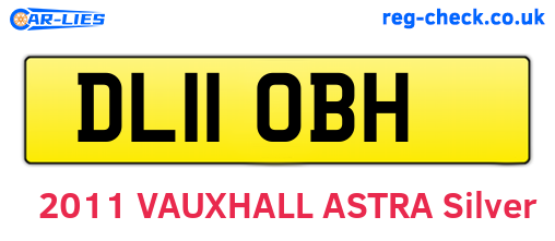 DL11OBH are the vehicle registration plates.