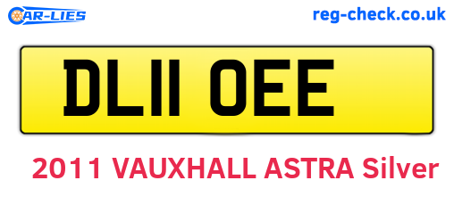 DL11OEE are the vehicle registration plates.