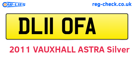 DL11OFA are the vehicle registration plates.
