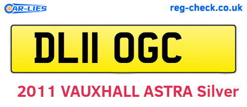 DL11OGC are the vehicle registration plates.
