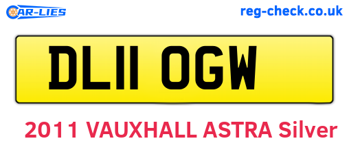 DL11OGW are the vehicle registration plates.