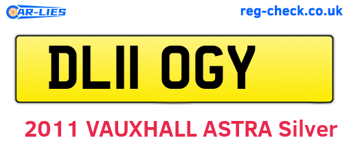 DL11OGY are the vehicle registration plates.
