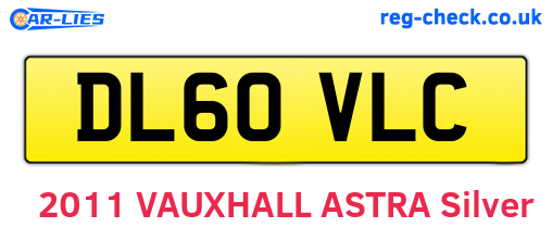 DL60VLC are the vehicle registration plates.