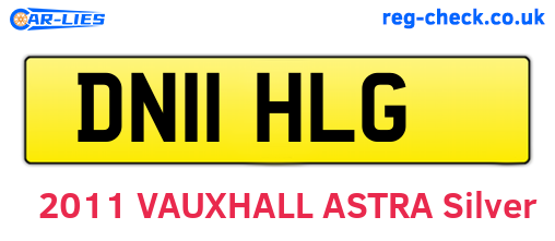 DN11HLG are the vehicle registration plates.