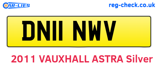 DN11NWV are the vehicle registration plates.