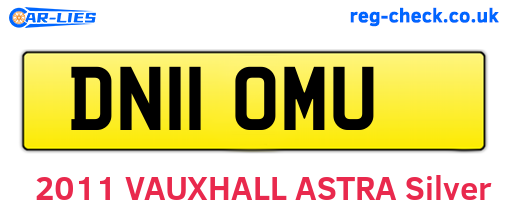 DN11OMU are the vehicle registration plates.