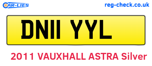 DN11YYL are the vehicle registration plates.