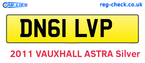 DN61LVP are the vehicle registration plates.