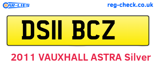 DS11BCZ are the vehicle registration plates.