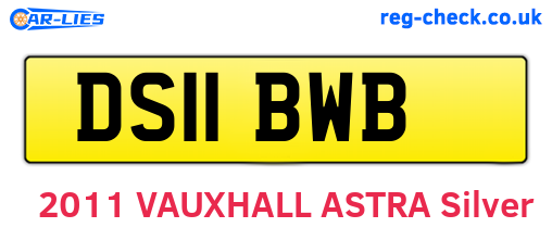 DS11BWB are the vehicle registration plates.