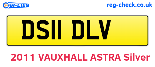 DS11DLV are the vehicle registration plates.