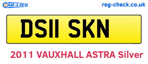 DS11SKN are the vehicle registration plates.