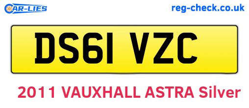 DS61VZC are the vehicle registration plates.