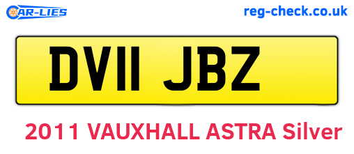 DV11JBZ are the vehicle registration plates.