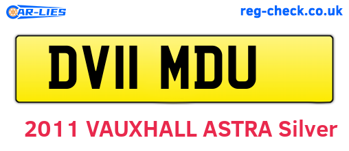 DV11MDU are the vehicle registration plates.