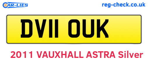 DV11OUK are the vehicle registration plates.