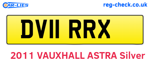 DV11RRX are the vehicle registration plates.