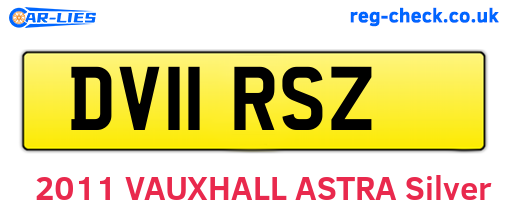 DV11RSZ are the vehicle registration plates.