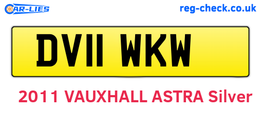 DV11WKW are the vehicle registration plates.