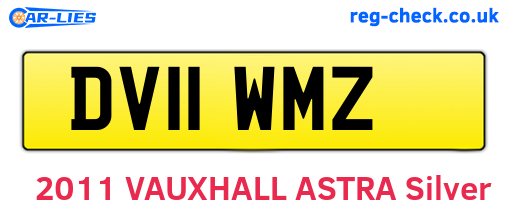 DV11WMZ are the vehicle registration plates.