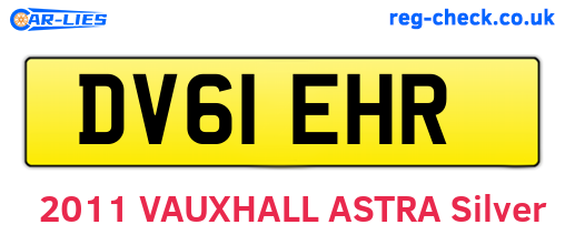 DV61EHR are the vehicle registration plates.