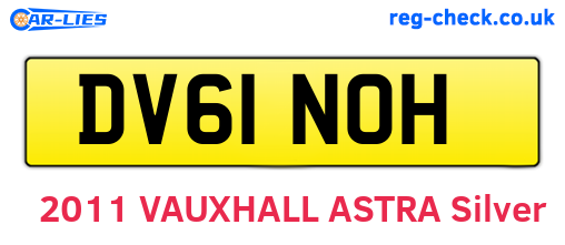 DV61NOH are the vehicle registration plates.