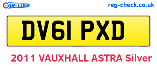 DV61PXD are the vehicle registration plates.