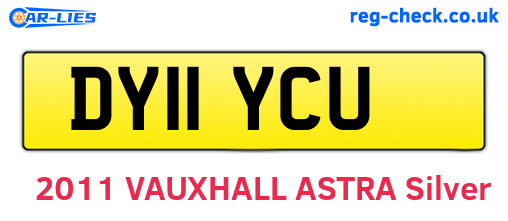 DY11YCU are the vehicle registration plates.