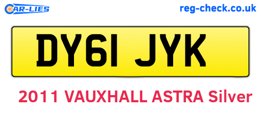 DY61JYK are the vehicle registration plates.
