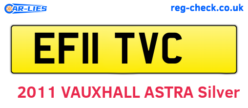 EF11TVC are the vehicle registration plates.