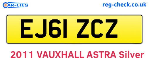 EJ61ZCZ are the vehicle registration plates.