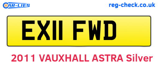 EX11FWD are the vehicle registration plates.
