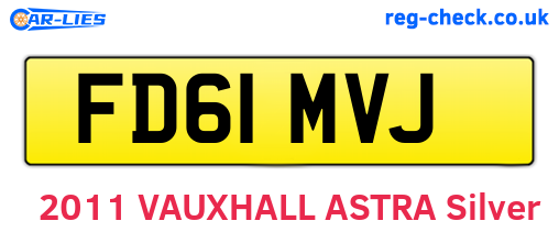 FD61MVJ are the vehicle registration plates.