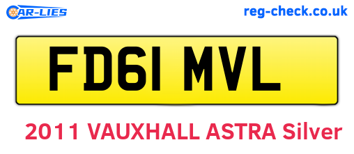 FD61MVL are the vehicle registration plates.