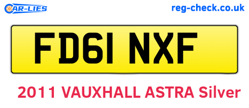 FD61NXF are the vehicle registration plates.