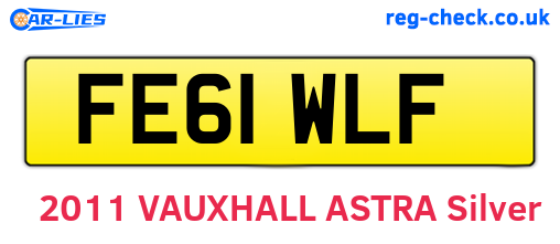 FE61WLF are the vehicle registration plates.