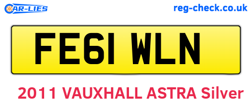 FE61WLN are the vehicle registration plates.