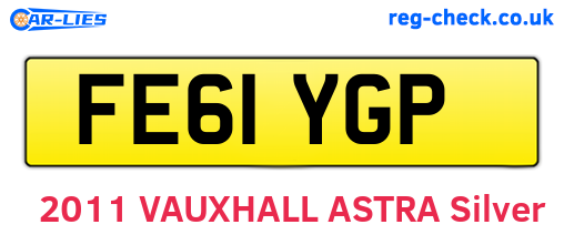 FE61YGP are the vehicle registration plates.