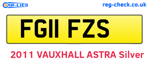 FG11FZS are the vehicle registration plates.
