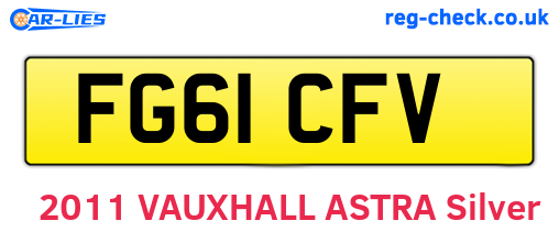FG61CFV are the vehicle registration plates.
