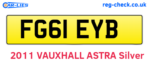FG61EYB are the vehicle registration plates.