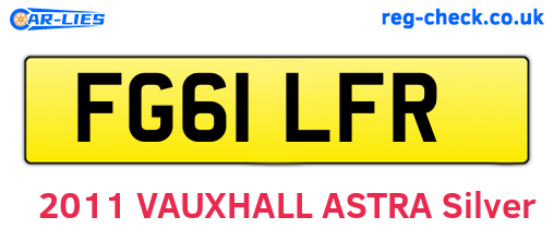 FG61LFR are the vehicle registration plates.