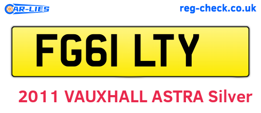 FG61LTY are the vehicle registration plates.