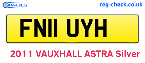 FN11UYH are the vehicle registration plates.