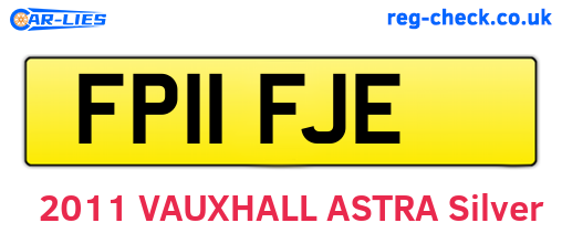 FP11FJE are the vehicle registration plates.