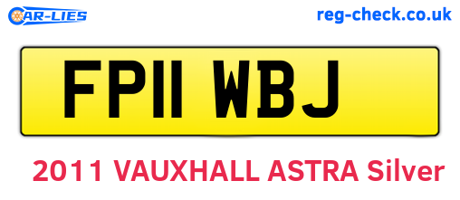 FP11WBJ are the vehicle registration plates.